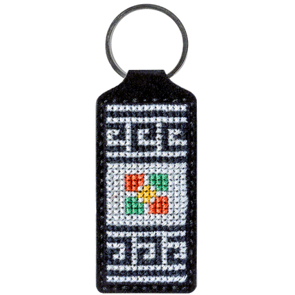 Cross-stitch kit on artificial leather "Ornament"