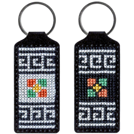 Cross-stitch kit on artificial leather "Ornament"
