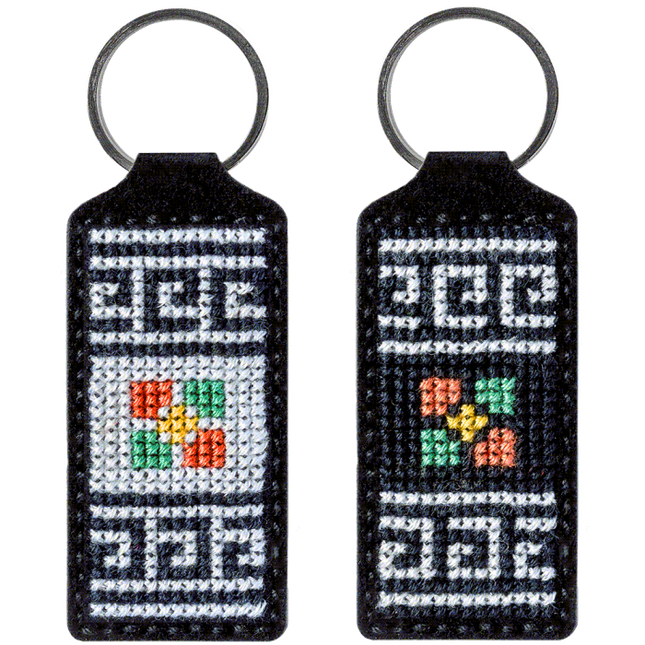 Cross-stitch kit on artificial leather "Ornament"