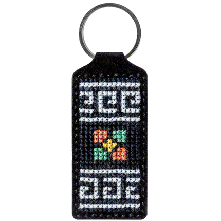Cross-stitch kit on artificial leather "Ornament"