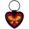 Cross-stitch kit on artificial leather "Heart"