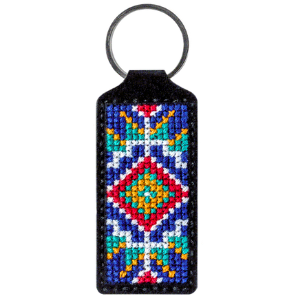 Cross-stitch kit on artificial leather "Ethnic ornament"