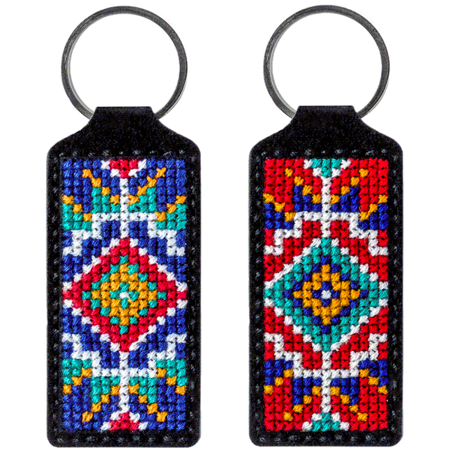 Cross-stitch kit on artificial leather "Ethnic ornament"