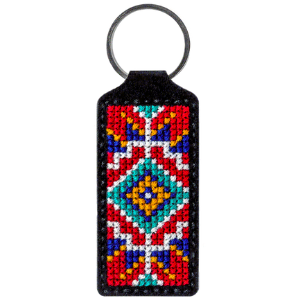 Cross-stitch kit on artificial leather "Ethnic ornament"