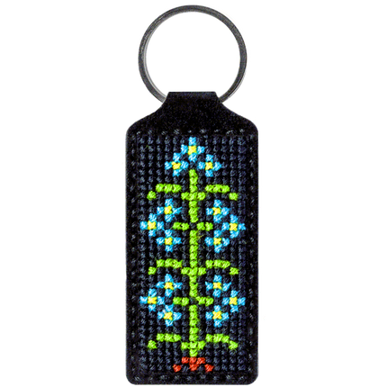 Cross-stitch kit on artificial leather "Flower"