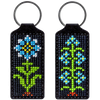 Cross-stitch kit on artificial leather "Flower"