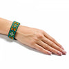 Cross-stitch kits on leather "Ethnic ornament" DIY Bracelet embroidery kit