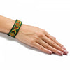Cross-stitch kits on leather "Ethnic ornament" DIY Bracelet embroidery kit