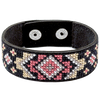 Cross-stitch kits on leather "Ethnic ornament" DIY Bracelet embroidery kit