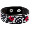 Cross-stitch kits on leather "Ethnic ornament" DIY Bracelet embroidery kit