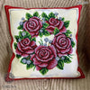 DIY Bead embroidery cushion cover kit "Wreath of roses"