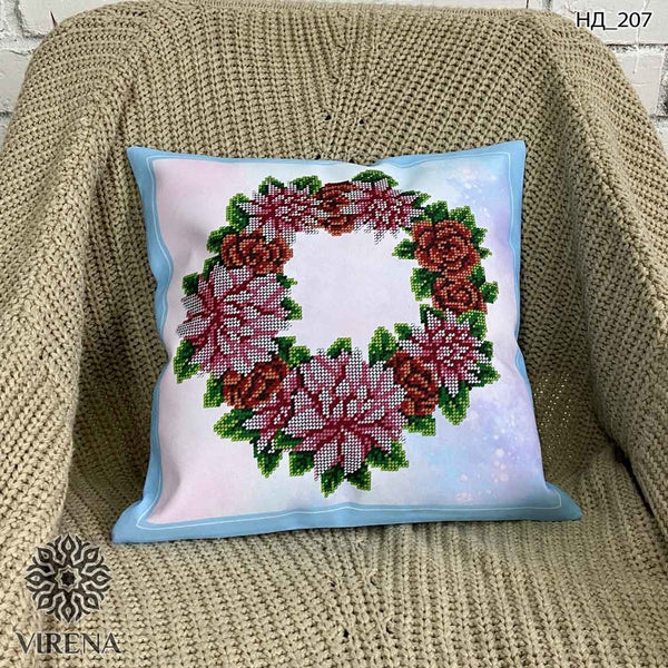 DIY Bead embroidery cushion cover kit 