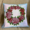 DIY Bead embroidery cushion cover kit "Flower wreath"