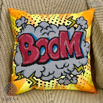 DIY Bead embroidery cushion cover kit "BOOM"