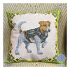 DIY Bead embroidery cushion cover kit "Dog Patron"