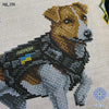 DIY Bead embroidery cushion cover kit "Dog Patron"