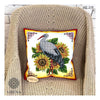 DIY Bead embroidery cushion cover kit "Stork and sunflowers"