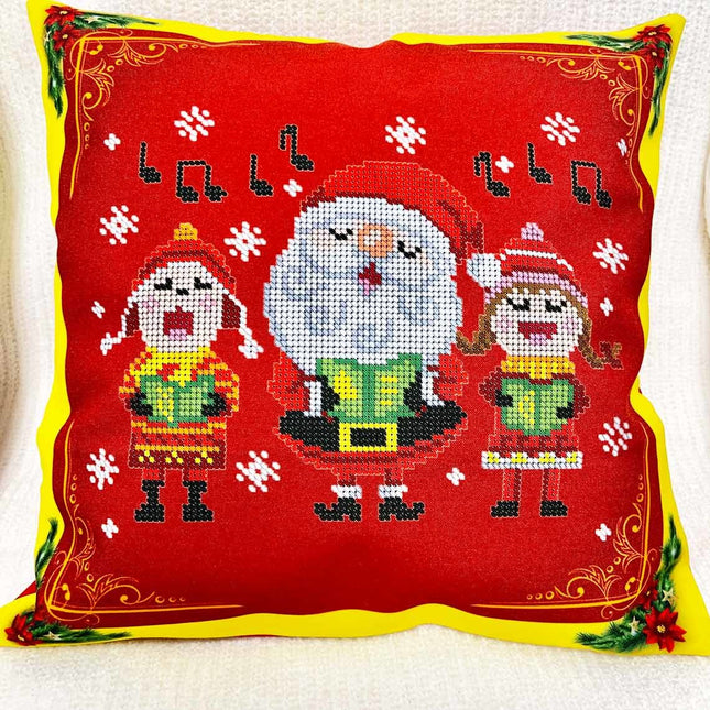 DIY Bead embroidery cushion cover kit "Christmas song"
