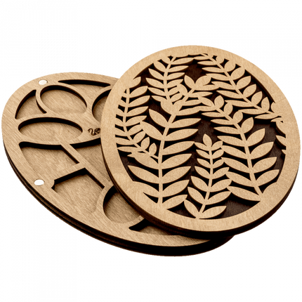 Bead organizer with wooden lid