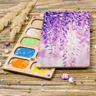Bead organizer with wooden lid