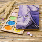Bead organizer with wooden lid