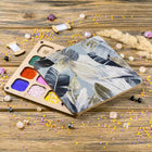 Bead organizer with wooden lid