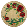 DIY Bead embroidery kit "Poppies" for creating bead organizer tray with a wooden lid.