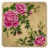 DIY Bead embroidery kit "Roses" for creating bead organizer tray with a wooden lid.