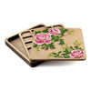 DIY Bead embroidery kit "Roses" for creating bead organizer tray with a wooden lid.