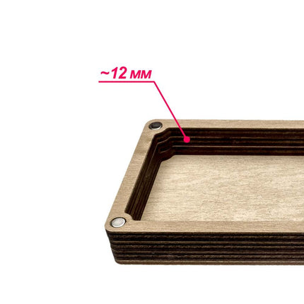 DIY Bead embroidery kit "Poppies" for creating bead organizer tray with a wooden lid.