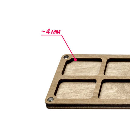 DIY Bead embroidery kit "Poppies" for creating bead organizer tray with a wooden lid.
