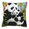 DIY Cross stitch cushion kit "Panda family"