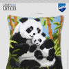 DIY Cross stitch cushion kit "Panda family"