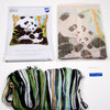 DIY Cross stitch cushion kit "Panda family"