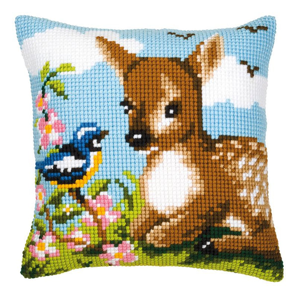 DIY Cross stitch cushion kit "A little deer"