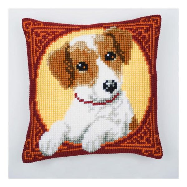 DIY Cross stitch cushion kit "Jack Russell"