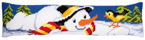 DIY Cross Stitch Cushion Kit "Snowman", Draft stopper kit