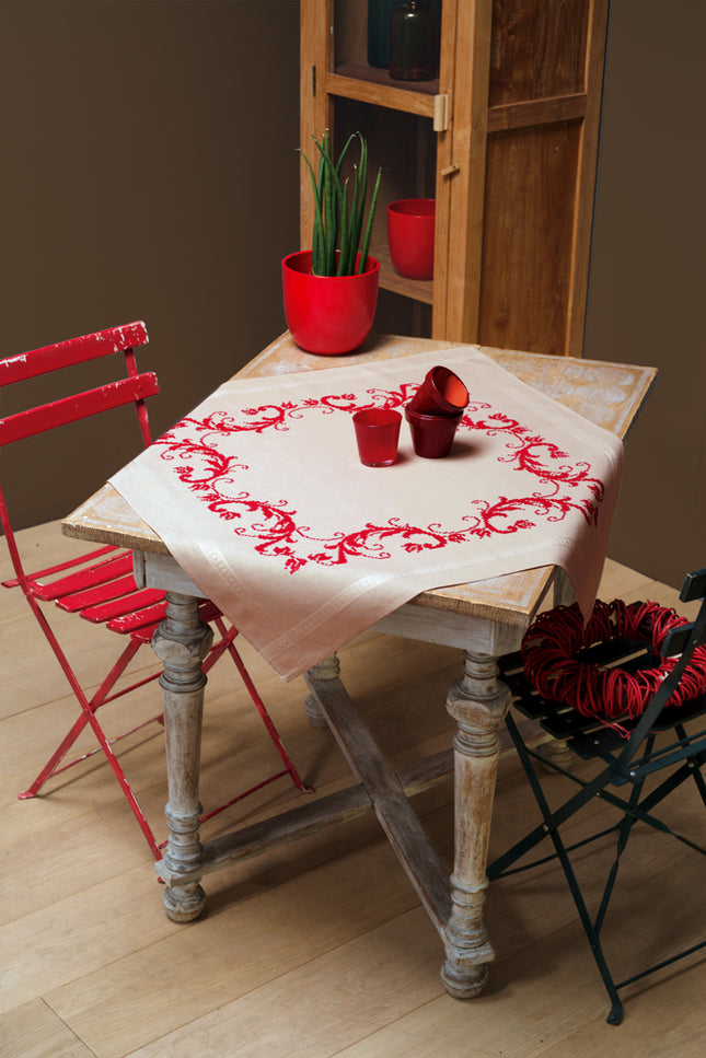 DIY Printed Tablecloth kit "Red decoration"