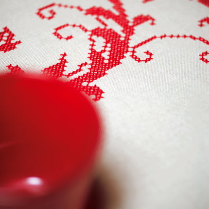 DIY Printed Tablecloth kit "Red decoration"