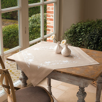 DIY Printed Tablecloth kit "White birds"