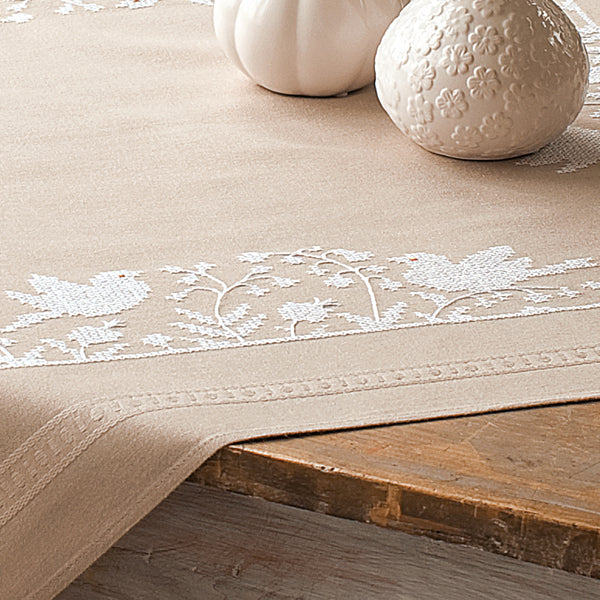 DIY Printed Tablecloth kit "White birds"