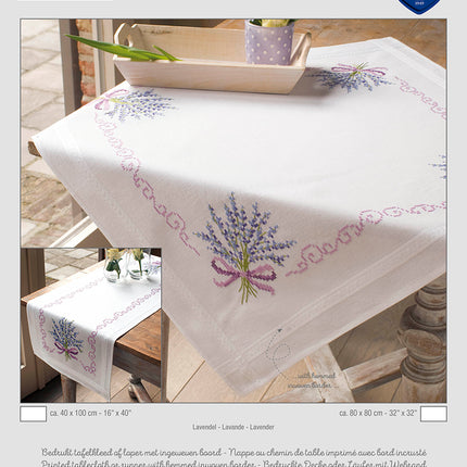 DIY Printed Tablecloth kit "Lavender"