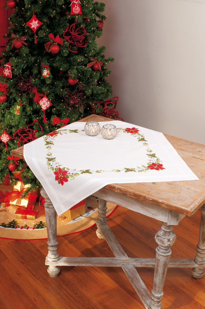 DIY Printed Tablecloth kit "Christmas roses"