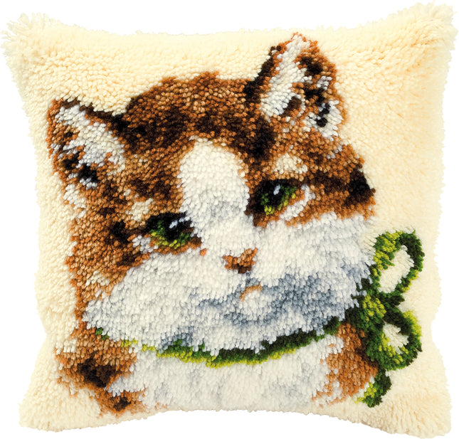 DIY Latch Hook Cushion Kit "Cat"