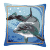 DIY Cross stitch cushion kit "Dolphin"