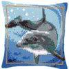 DIY Cross stitch cushion kit "Dolphin"