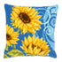 DIY Cross stitch cushion kit "Sunflowers on blue"