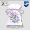 DIY Counted Cross Stitch Kit "Bag kit Lavender twigs and ribbon bow"