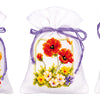 DIY Counted Cross Stitch Kit "Bag kit Summer flowers set of 3"