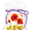 DIY Counted Cross Stitch Kit "Bag kit Summer flowers set of 3"